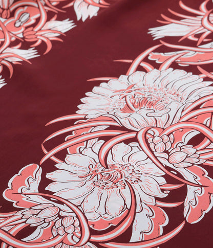 SS39612 / SUNSURF RAYON HAWAIIAN SHIRT “NIGHT BLOOMING CEREUS BORDER”