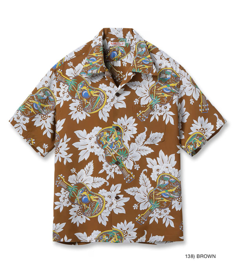 SS39613 / SUNSURF RAYON HAWAIIAN SHIRT “UKULELE MELODY”