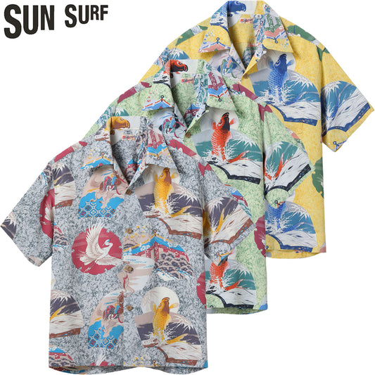 SS39614 / SUNSURF RAYON HAWAIIAN SHIRT “JAPANESE QUAINT DESIGN”