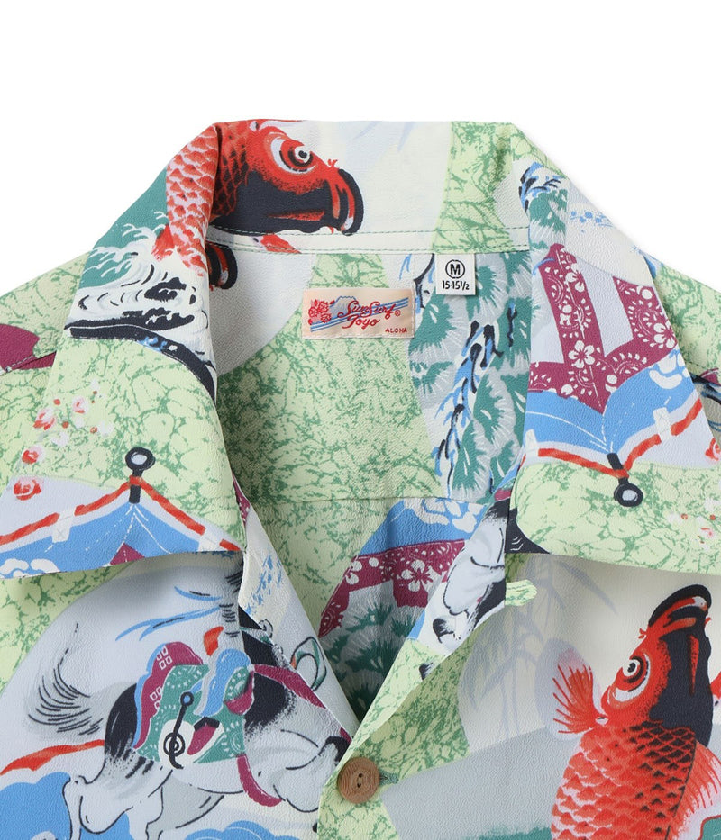 SS39614 / SUNSURF RAYON HAWAIIAN SHIRT “JAPANESE QUAINT DESIGN