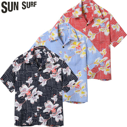 SS39615 / SUNSURF RAYON HAWAIIAN SHIRT “WHITE GINGER”
