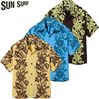 SS39616 / SUNSURF RAYON HAWAIIAN SHIRT “PICTOGRAPH FLOWER”
