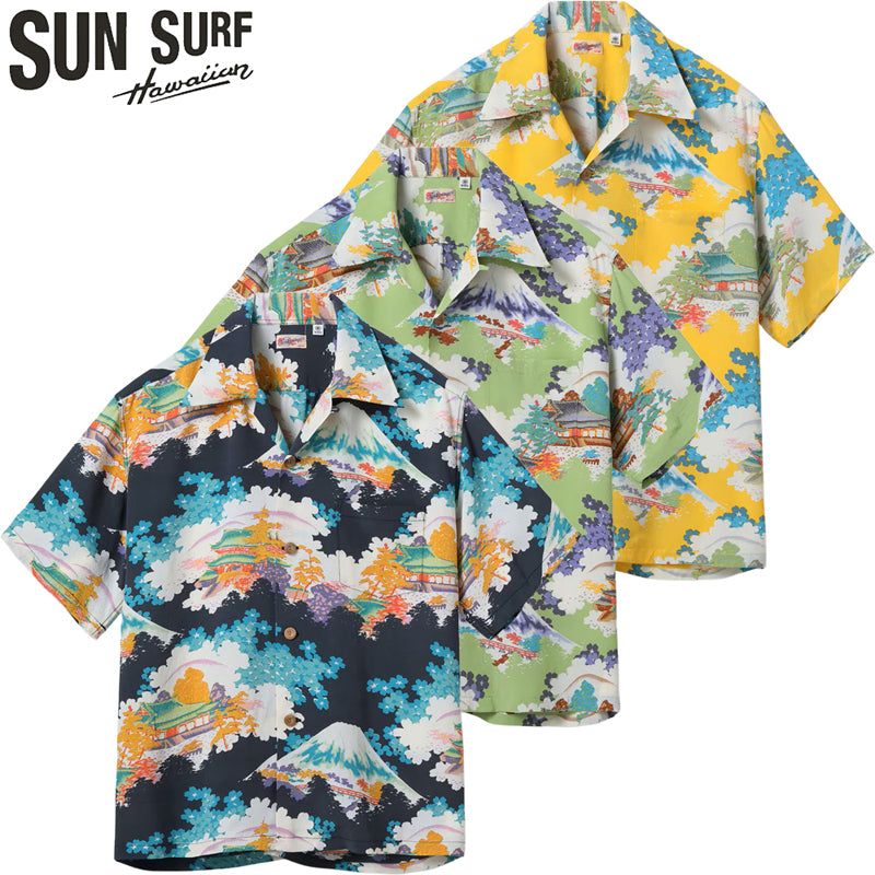 SS39618 / SUNSURF RAYON HAWAIIAN SHIRT “ANCIENT CAPITAL”