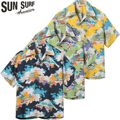 SS39618 / SUNSURF RAYON HAWAIIAN SHIRT “ANCIENT CAPITAL”