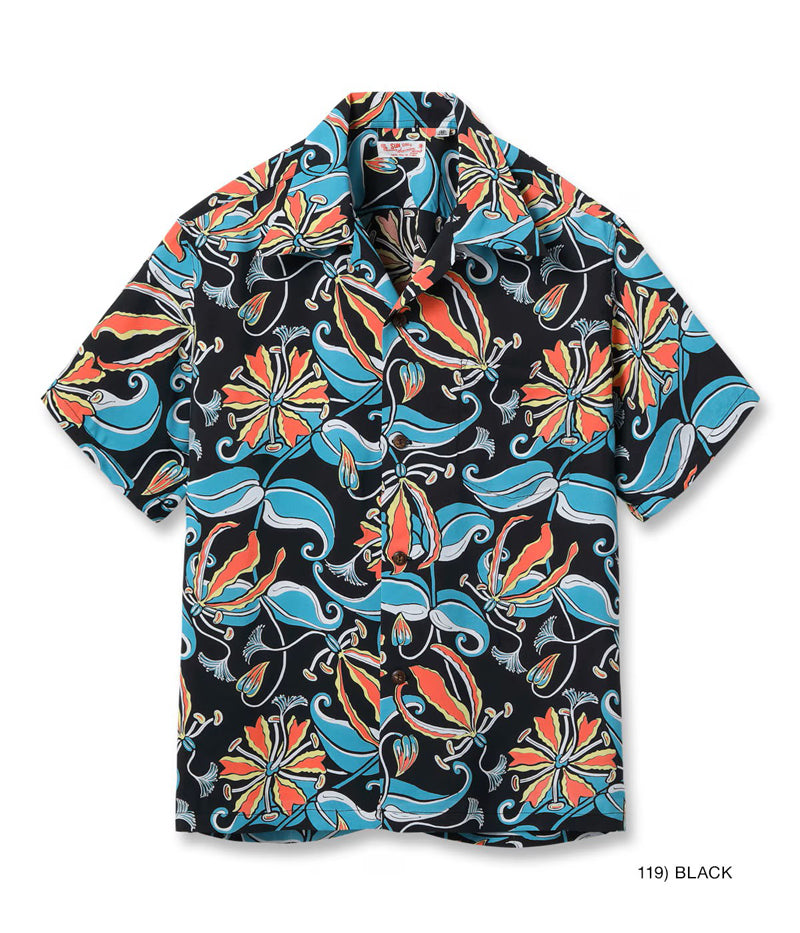 SS39619 / SUNSURF RAYON HAWAIIAN SHIRT “SPIDER LILY”