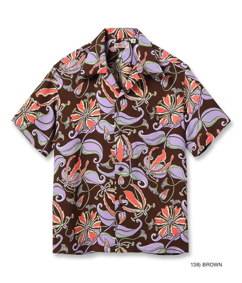 SS39619 / SUNSURF RAYON HAWAIIAN SHIRT “SPIDER LILY”