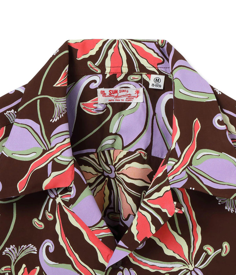 SS39619 / SUNSURF RAYON HAWAIIAN SHIRT “SPIDER LILY”
