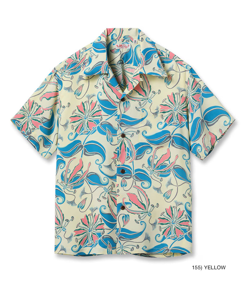 SS39619 / SUNSURF RAYON HAWAIIAN SHIRT “SPIDER LILY”