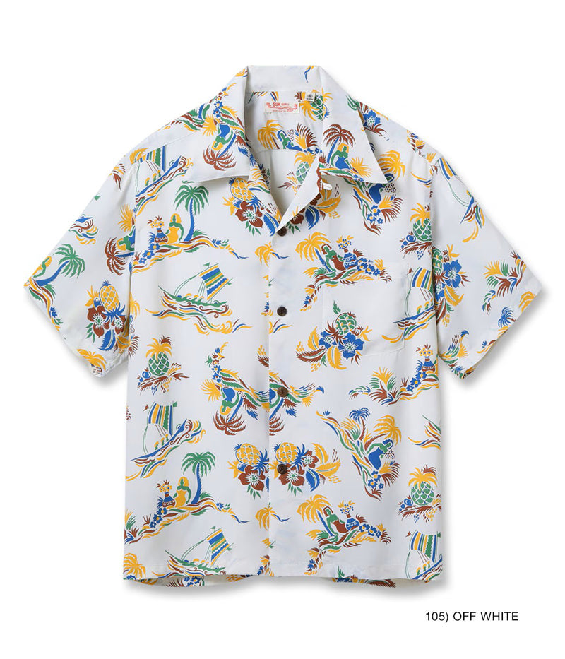 SS39620 / SUNSURF RAYON HAWAIIAN SHIRT “ISLAND TRIP”