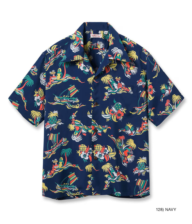 SS39620 / SUNSURF RAYON HAWAIIAN SHIRT “ISLAND TRIP”