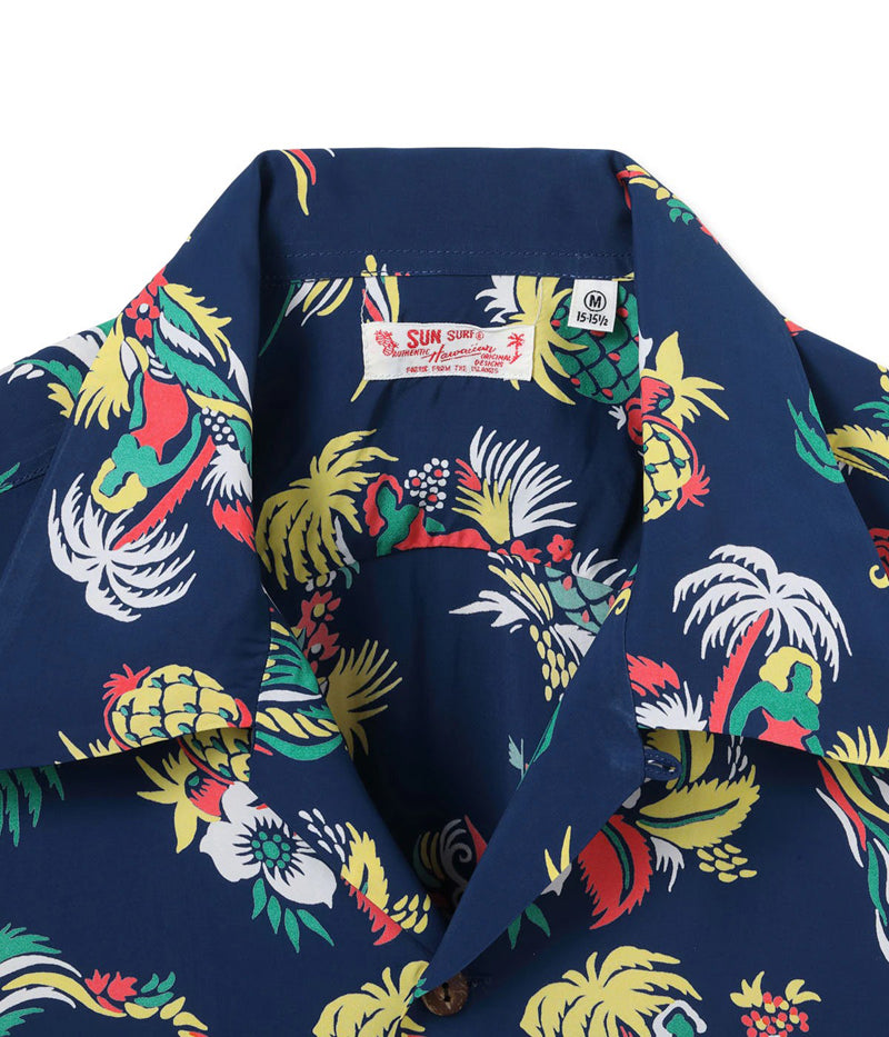 SS39620 / SUNSURF RAYON HAWAIIAN SHIRT “ISLAND TRIP”