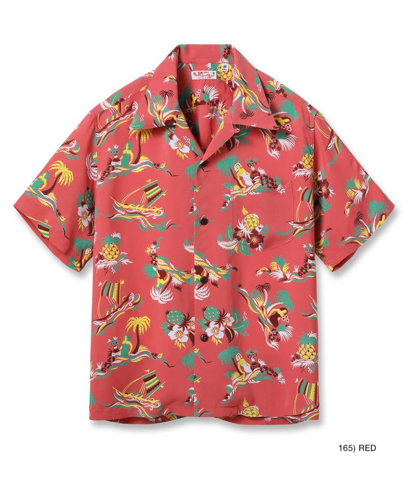 SS39620 / SUNSURF RAYON HAWAIIAN SHIRT “ISLAND TRIP”