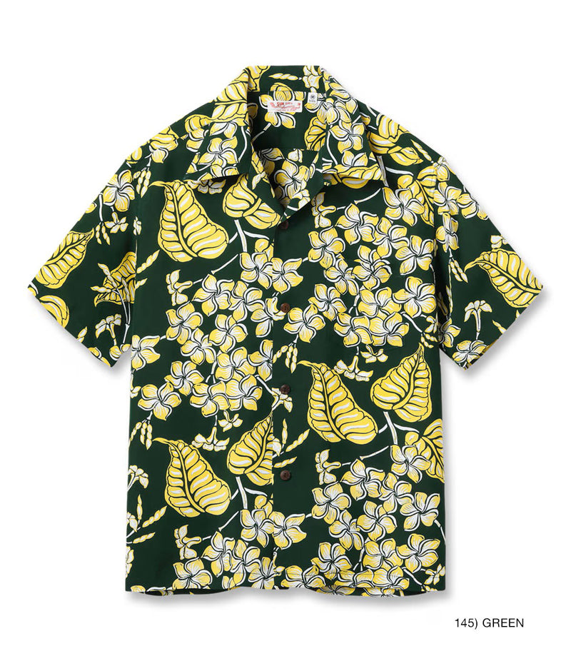 SS39621 / SUNSURF RAYON HAWAIIAN SHIRT “PLUMERIA BLOSSOMS”