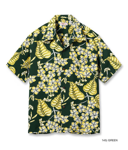 SS39621 / SUNSURF RAYON HAWAIIAN SHIRT “PLUMERIA BLOSSOMS”