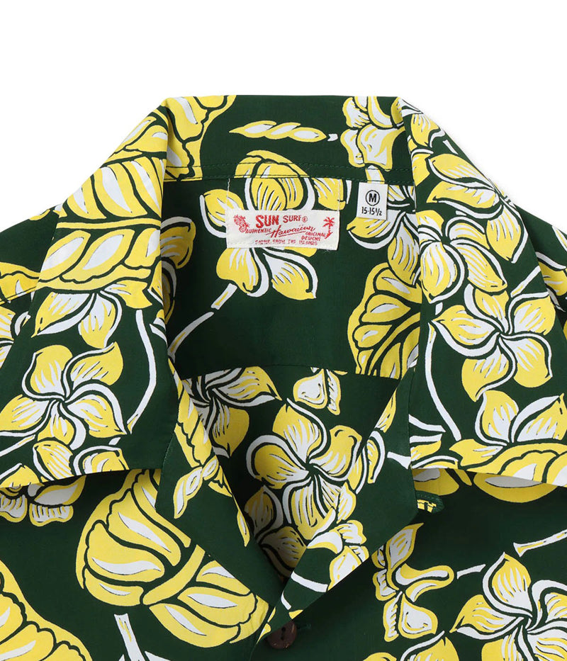 SS39621 / SUNSURF RAYON HAWAIIAN SHIRT “PLUMERIA BLOSSOMS”