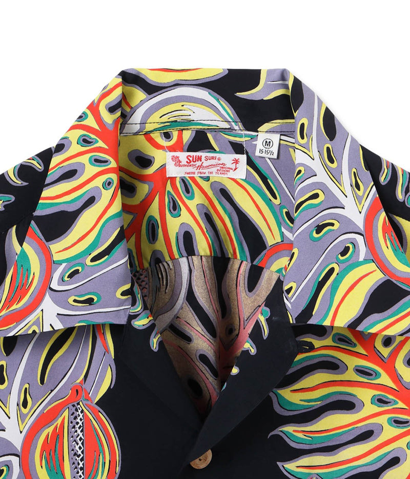 SS39622 / SUNSURF RAYON HAWAIIAN SHIRT “MONSTERA BORDER”
