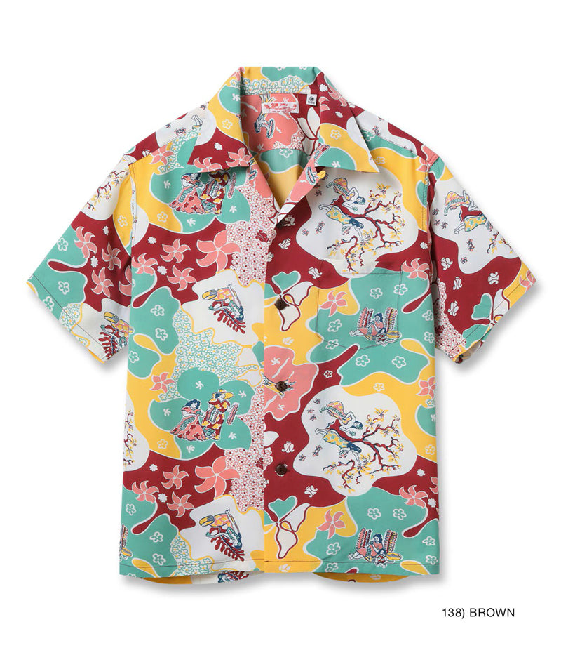 SS39624 / SUNSURF RAYON HAWAIIAN SHIRT “PARADISE HULA”