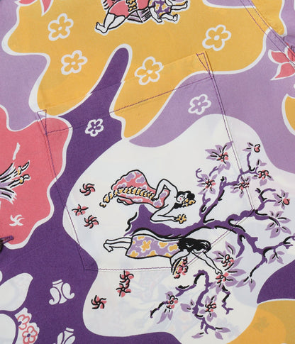 SS39624 / SUNSURF RAYON HAWAIIAN SHIRT “PARADISE HULA”
