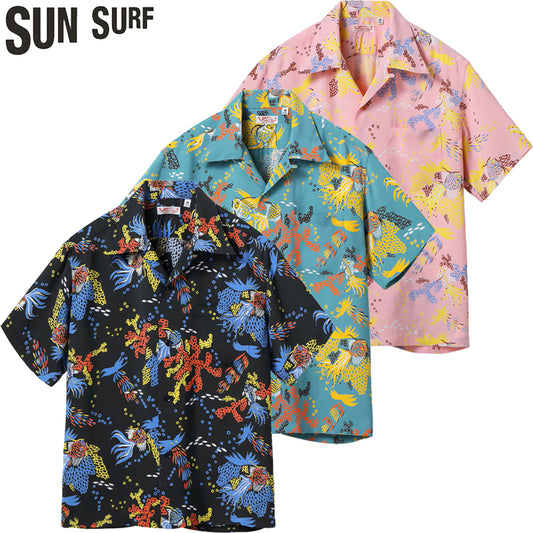 SS39626 / SUNSURF RAYON HAWAIIAN SHIRT “TROPICAL FISH”