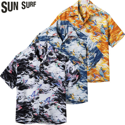 SS39627 / SUNSURF RAYON HAWAIIAN SHIRT “BUTTERFLY SPLASH”