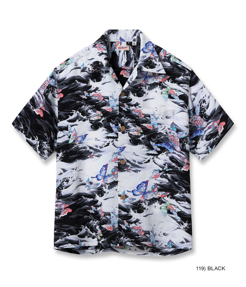 SS39627 / SUNSURF RAYON HAWAIIAN SHIRT “BUTTERFLY SPLASH” – Klaxon