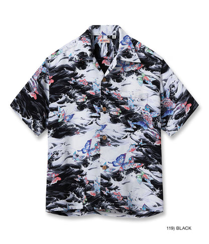SS39627 / SUNSURF RAYON HAWAIIAN SHIRT “BUTTERFLY SPLASH”