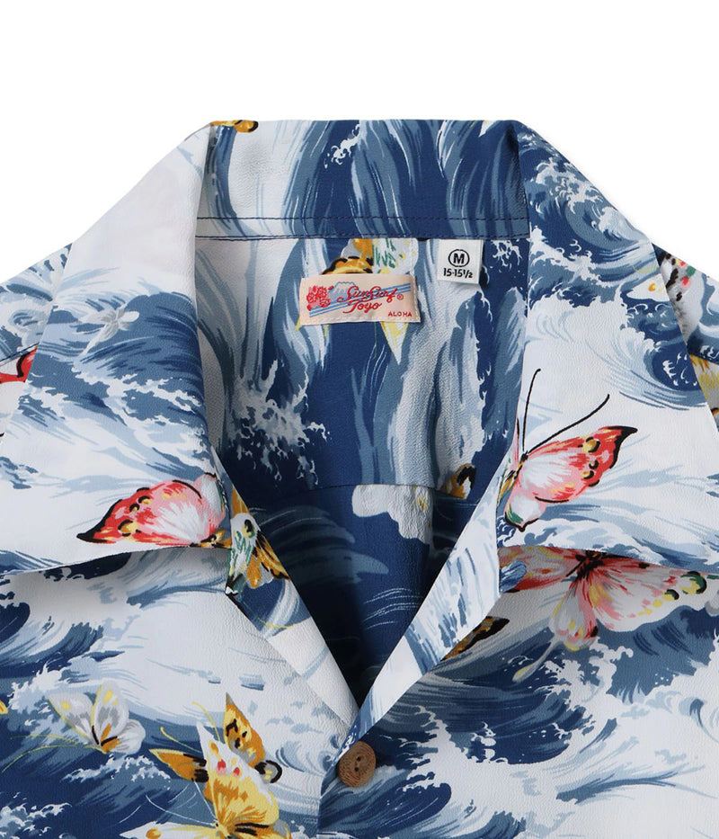 SS39627 / SUNSURF RAYON HAWAIIAN SHIRT “BUTTERFLY SPLASH”