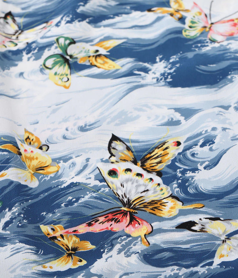 SS39627 / SUNSURF RAYON HAWAIIAN SHIRT “BUTTERFLY SPLASH”