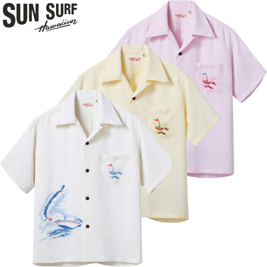SS39630 / SUNSURF RAYON HAWAIIAN SHIRT “WATER SKIING”
