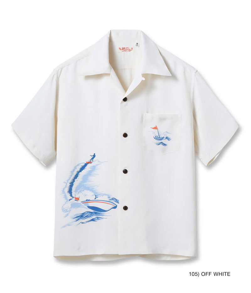SS39630 / SUNSURF RAYON HAWAIIAN SHIRT “WATER SKIING”