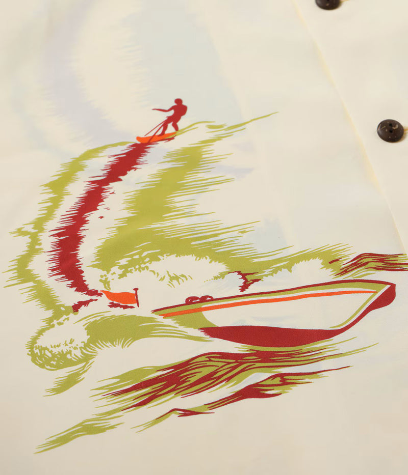 SS39630 / SUNSURF RAYON HAWAIIAN SHIRT “WATER SKIING”