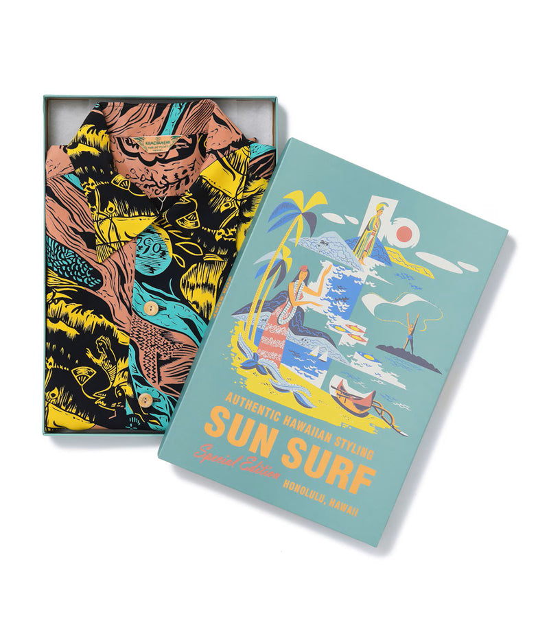 SS39673 / SUN SURF SPECIAL EDITION HAWAIIAN SHIRT “GAUGUIN WOODCUT MYSTIC” (SHORT SLEEVE)
