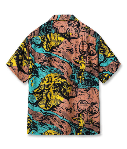 SS39673 / SUN SURF SPECIAL EDITION HAWAIIAN SHIRT “GAUGUIN WOODCUT MYSTIC” (SHORT SLEEVE)