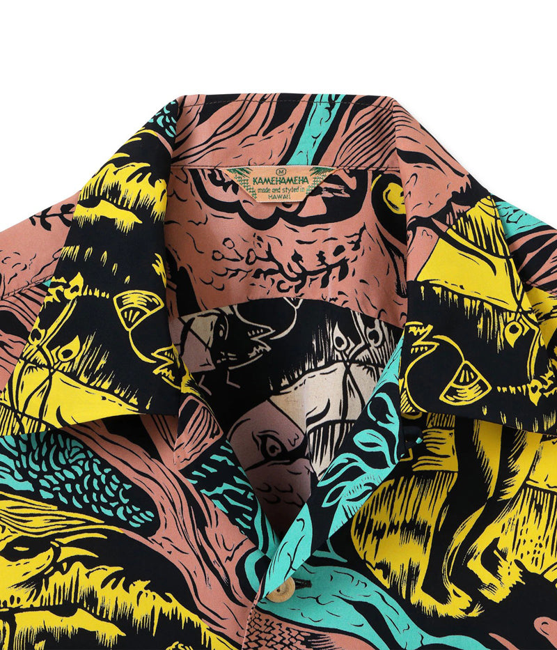 SS39673 / SUN SURF SPECIAL EDITION HAWAIIAN SHIRT “GAUGUIN WOODCUT MYSTIC” (SHORT SLEEVE)