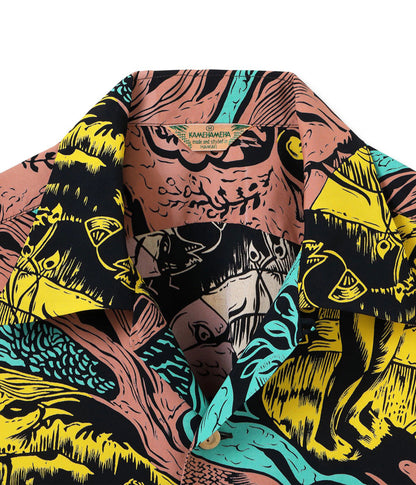 SS39673 / SUN SURF SPECIAL EDITION HAWAIIAN SHIRT “GAUGUIN WOODCUT MYSTIC” (SHORT SLEEVE)