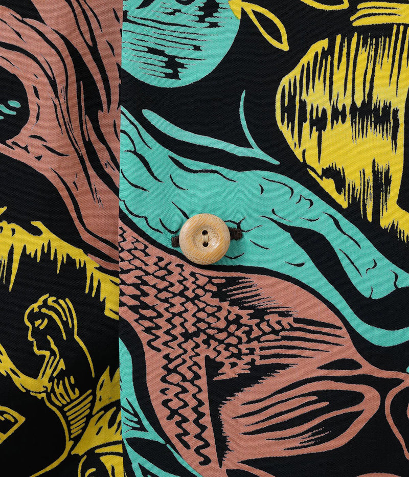 SS39673 / SUN SURF SPECIAL EDITION HAWAIIAN SHIRT “GAUGUIN WOODCUT MYSTIC” (SHORT SLEEVE)