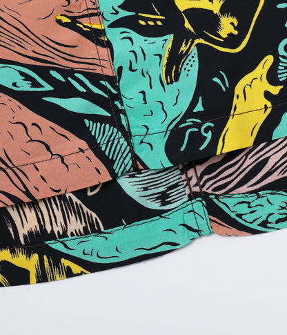 SS39673 / SUN SURF SPECIAL EDITION HAWAIIAN SHIRT “GAUGUIN WOODCUT MYSTIC” (SHORT SLEEVE)