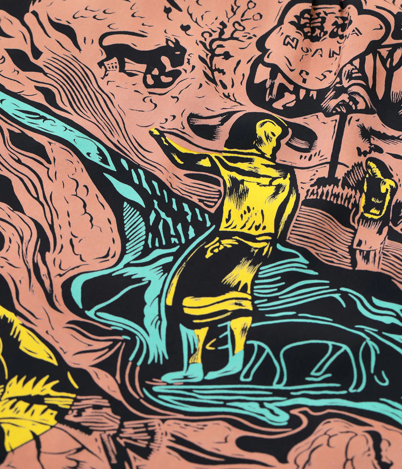 SS39673 / SUN SURF SPECIAL EDITION HAWAIIAN SHIRT “GAUGUIN WOODCUT MYSTIC” (SHORT SLEEVE)