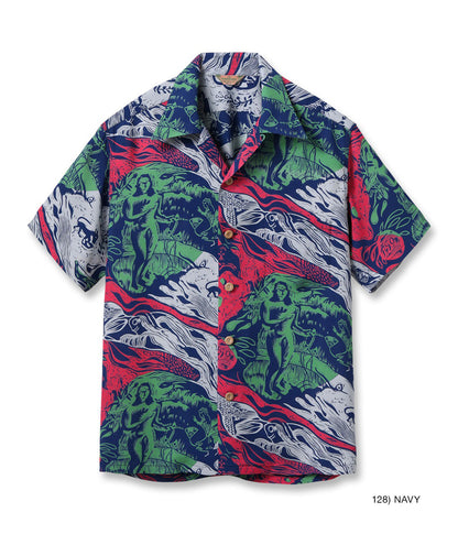 SS39673 / SUN SURF SPECIAL EDITION HAWAIIAN SHIRT “GAUGUIN WOODCUT MYSTIC” (SHORT SLEEVE)