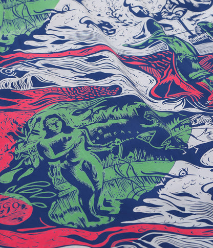 SS39673 / SUN SURF SPECIAL EDITION HAWAIIAN SHIRT “GAUGUIN WOODCUT MYSTIC” (SHORT SLEEVE)