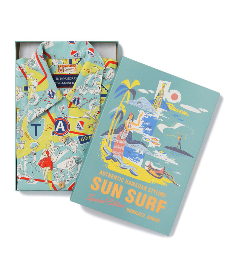 SS39676 / SUN SURF SPECIAL EDITION HAWAIIAN SHIRT “442nd” – Klaxon