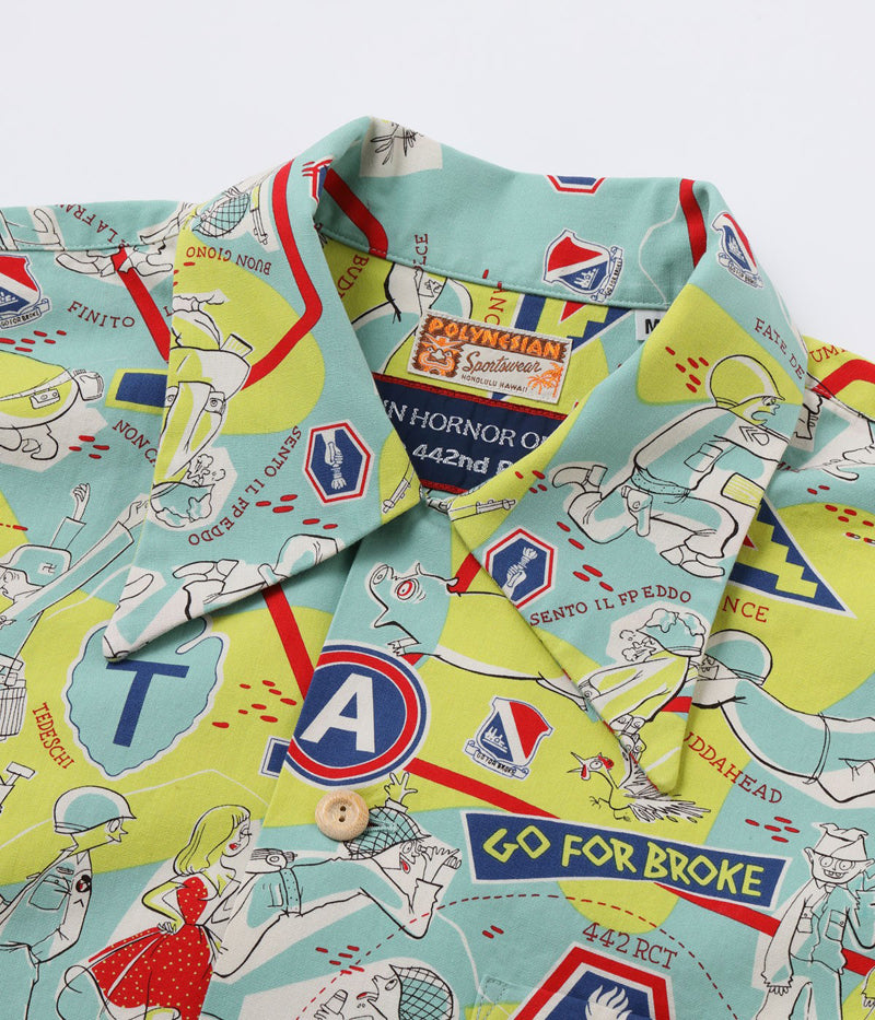 SS39676 / SUN SURF SPECIAL EDITION HAWAIIAN SHIRT “442nd” – Klaxon