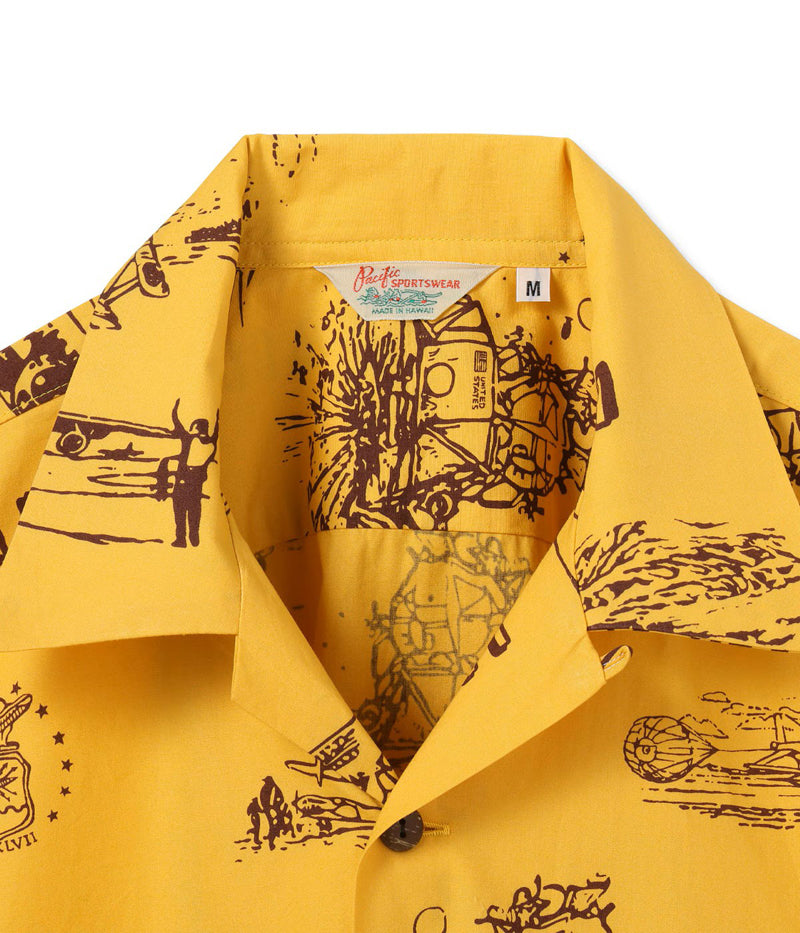 SS39698 / SUNSURF COTTON BROAD COTTON BROAD HAWAIIAN SHIRT “ISLAND