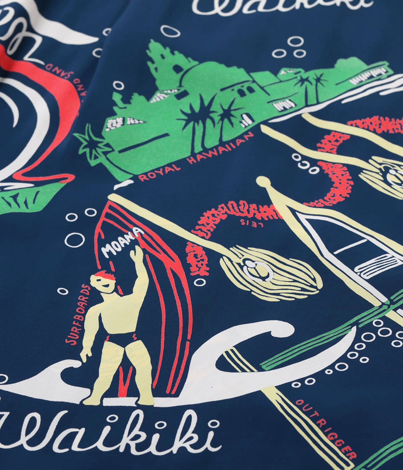 SS39741 / SUN SURF KEONI OF HAWAII HAWAIIAN SHIRT “WAIKIKI SAND” by JOHN MEIGS