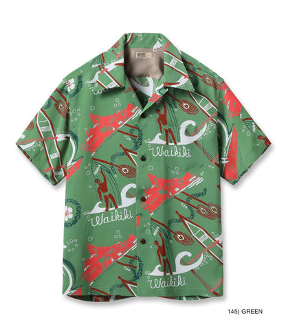 SS39741 / SUN SURF KEONI OF HAWAII HAWAIIAN SHIRT “WAIKIKI SAND” by JOHN MEIGS