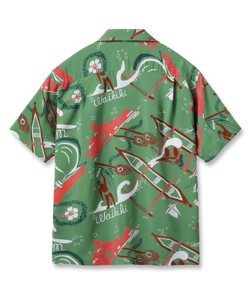 SS39741 / SUN SURF KEONI OF HAWAII HAWAIIAN SHIRT “WAIKIKI SAND” by JOHN MEIGS
