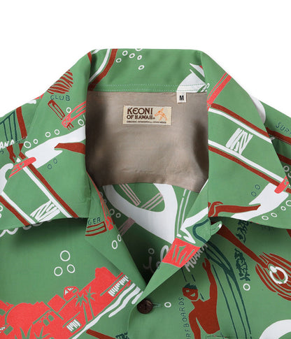 SS39741 / SUN SURF KEONI OF HAWAII HAWAIIAN SHIRT “WAIKIKI SAND” by JOHN MEIGS