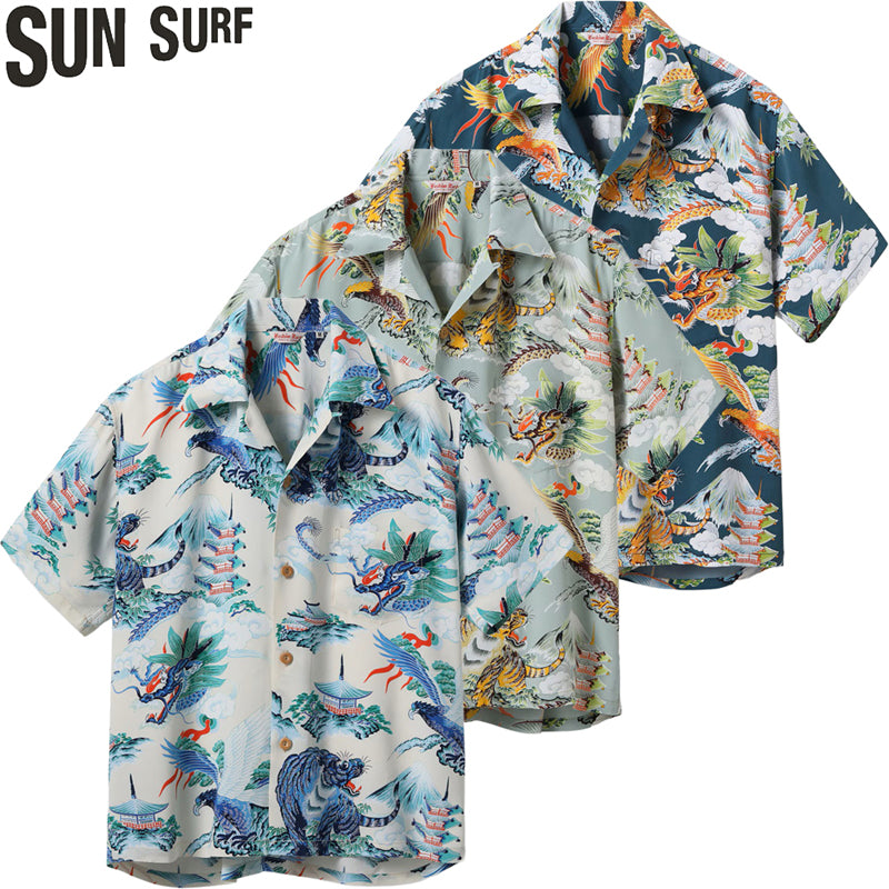 SS39743 / SUN SURF SPECIAL EDITION HAWAIIAN SHIRT “EAGLE, TIGER, DRAGON”