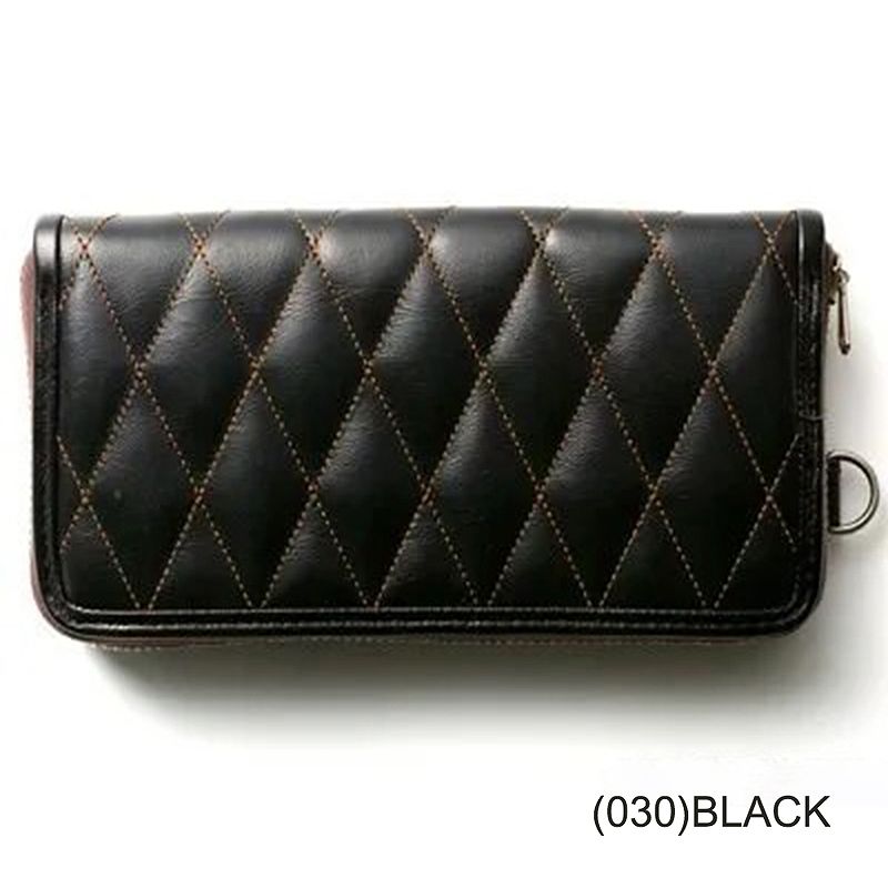 TMA2419 / TOYS McCOY LEATHER QUILTED LONG WALLET