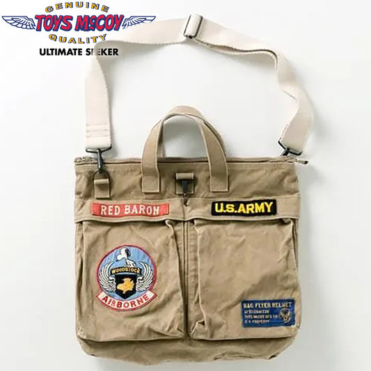 TMA2524 / TOYS McCOY HELMET BAG CANVAS CLOTH SNOOPY "U.S.ARMY AIRBORNE"